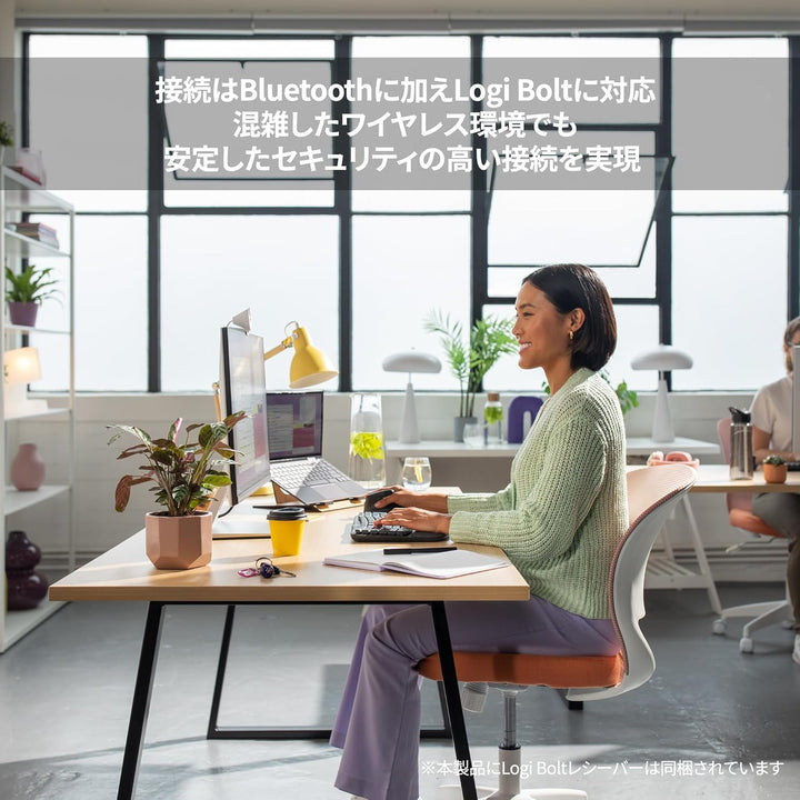 月額1,980円レンタルプラン：ロジクール WAVE KEYS エルゴノミックキーボード K820 グラファイト