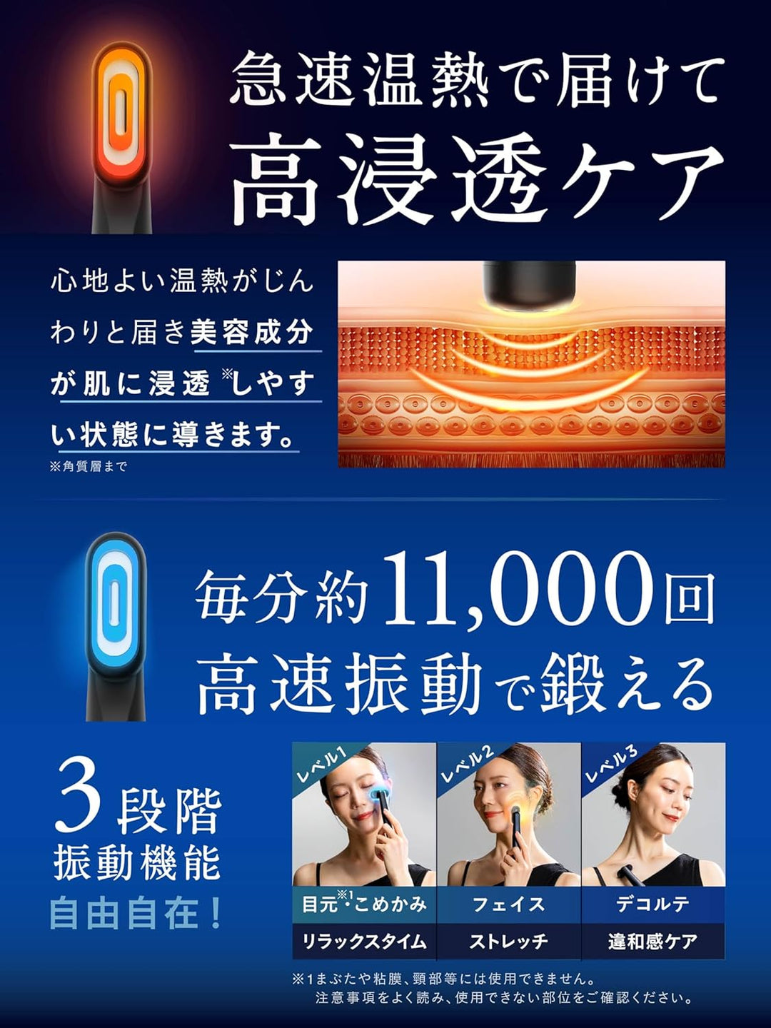 月額2,380円レンタルプラン：NIPLUX REFINE EYE 美顔器 NP-RF24BK ブラック