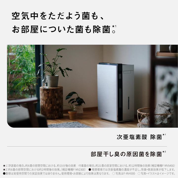 月額9,800円レンタルプラン：パナソニック ジアイーノ 次亜塩素酸 空間除菌脱臭機 空気清浄機 F-ML4000B-W ホワイト