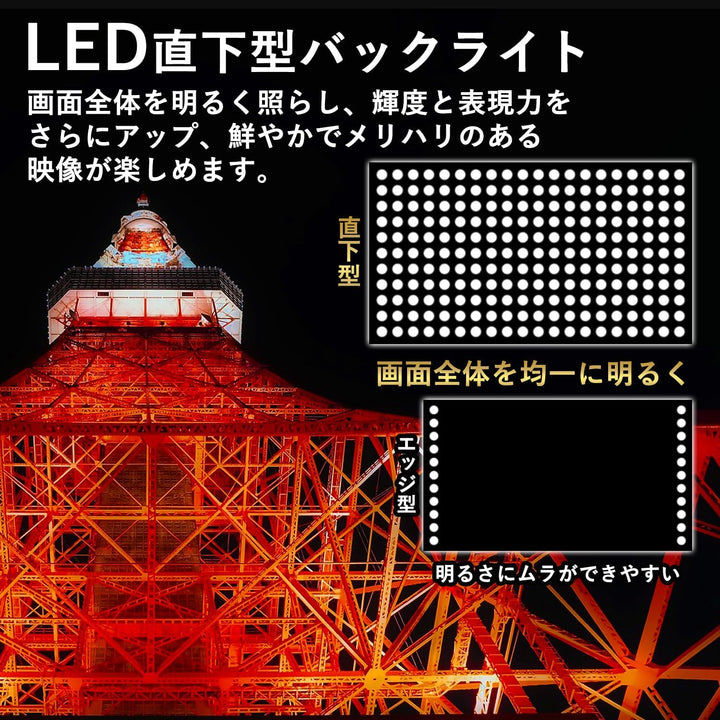 月額3,980円：山善 32型 液晶テレビ QRTN-32W2K ブラック