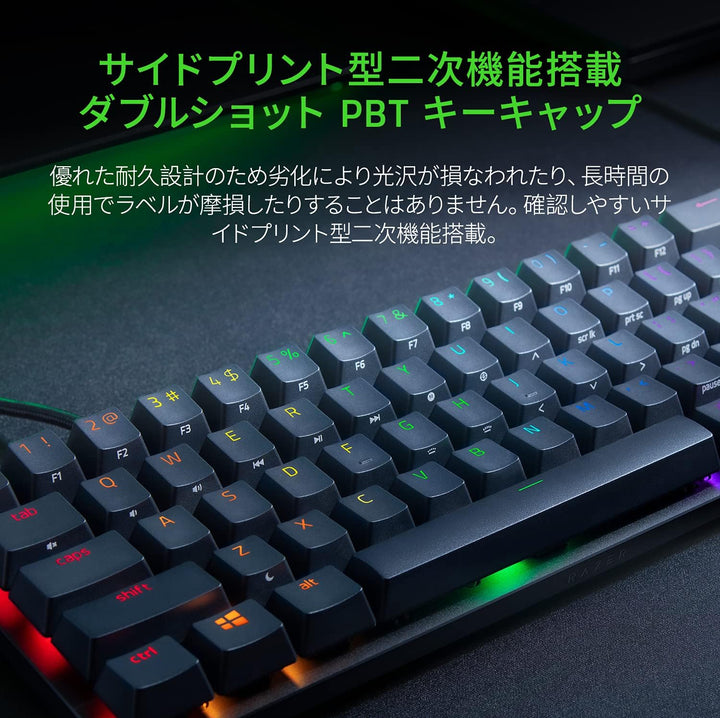 月額2,480円レンタルプラン：Razer Huntsman Mini Linear Optical Switch ゲーミングキーボード RZ03-03391100-R3J1