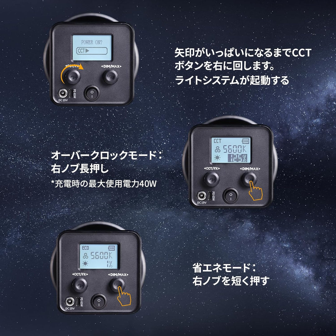 月額2,380円：Ulanzi  LEDビデオライト L023 ブラック