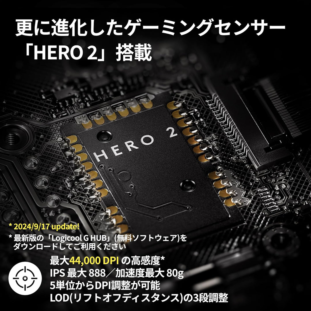 月額3,680円レンタルプラン：ロジクール PRO X SUPERLIGHT 2 LIGHTSPEED ワイヤレスゲーミングマウス G-PPD-004WL