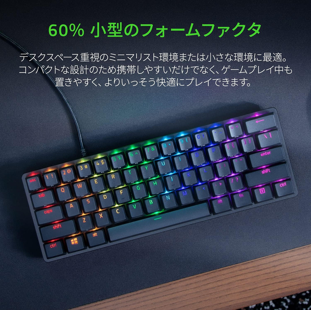 月額2,480円レンタルプラン：Razer Huntsman Mini Linear Optical Switch ゲーミングキーボード RZ03-03391100-R3J1