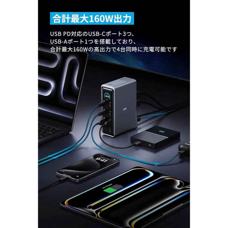 月額4,880円レンタルプラン：Anker Prime ドッキングステーション (14-in-1, Dual Display, 160W) A83B65A1