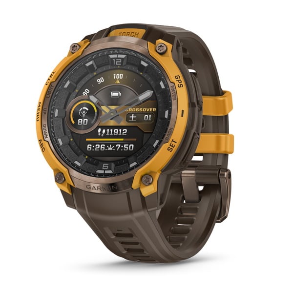 Garmin Instinct Crossover AMOLED ハイブリッドタフネスGPSウォッチ スマートウォッチ 010-03398-31をレンタルできます。