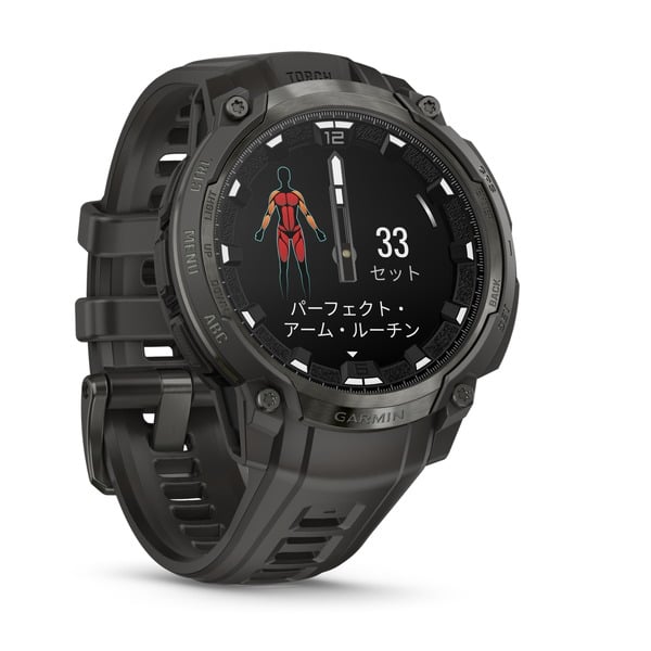 月額15,800円レンタルプラン：GARMIN Instinct Crossover AMOLED ハイブリッドタフネスGPSウォッチ スマートウォッチ 010-03398