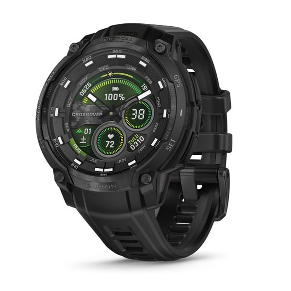 Garmin Instinct Crossover AMOLED Tactical ハイブリッドタフネスGPSウォッチ スマートウォッチ 010-03398-32をレンタルできます。