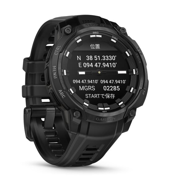 月額18,800円レンタルプラン：GARMIN Instinct Crossover AMOLED Tactical Black ハイブリッドタフネスGPSウォッチ スマートウォッチ 010-03398-32
