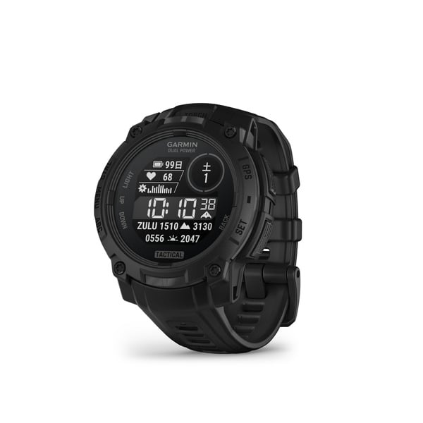 Garmin Instinct 3 Dual Power Tactical タフネスGPSウォッチ Black 45mm-Tactical スマートウォッチ 010-02934-80をレンタルできます。