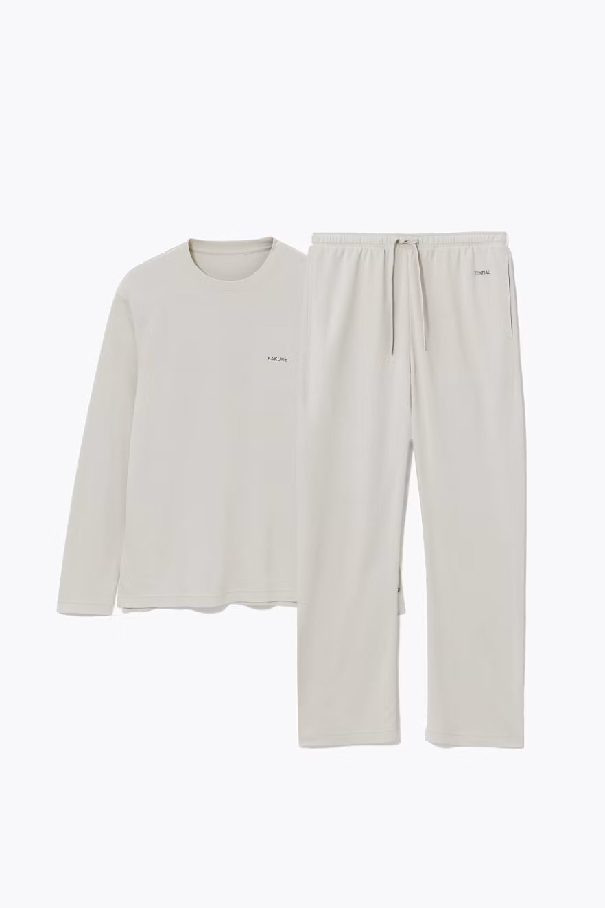 月額4,580円レンタルプラン：BAKUNE スムース 上下セット（長袖Tシャツ・ロングパンツ） リカバリーウェア