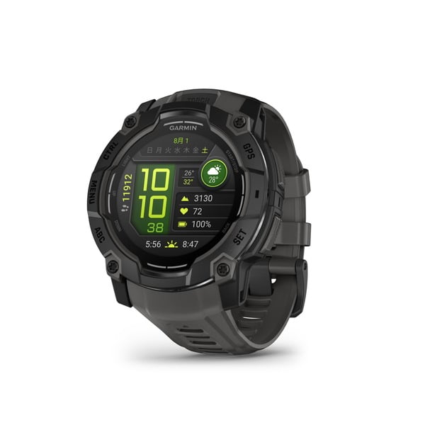 Garmin Instinct 3 AMOLED タフネスGPSウォッチ Black / Charcoal 50mm-black スマートウォッチ 010-03020-30をレンタルできます。