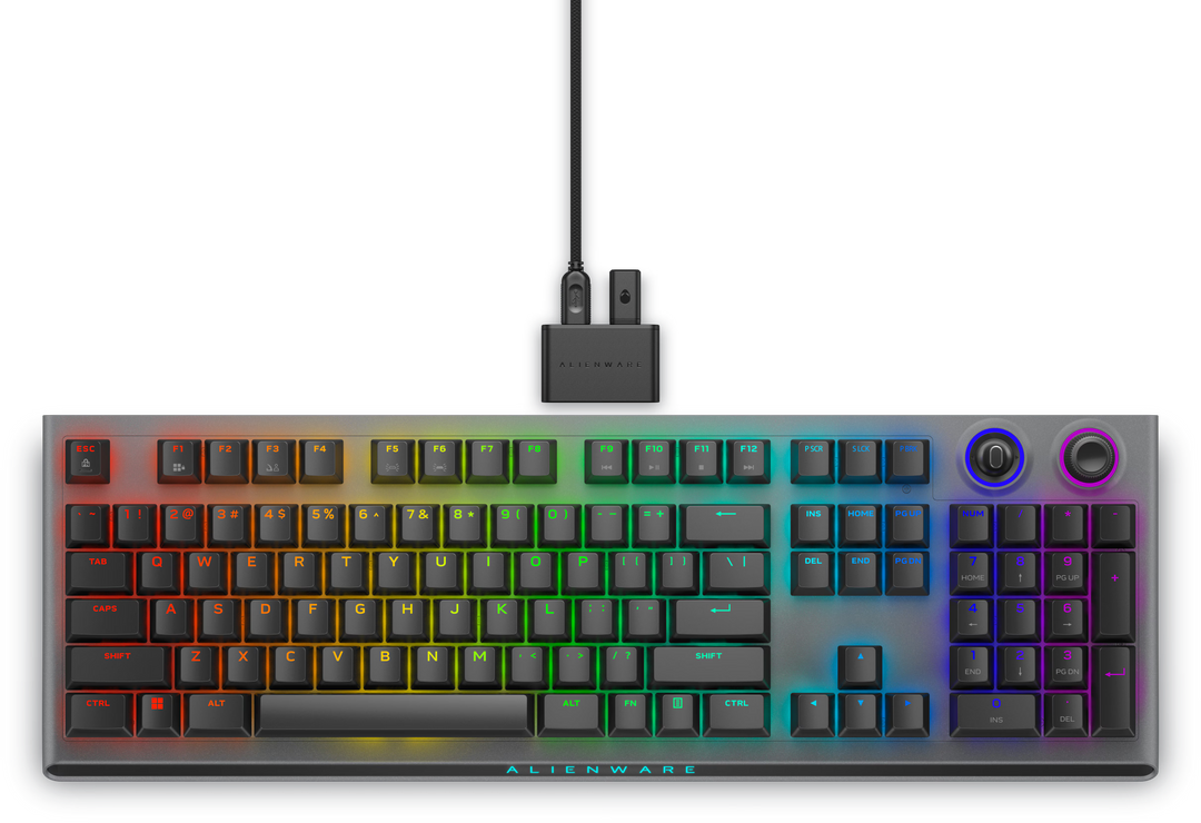 Dell Alienware Tri-Modeワイヤレス ゲーミング キーボード AW920Kをレンタルできます。