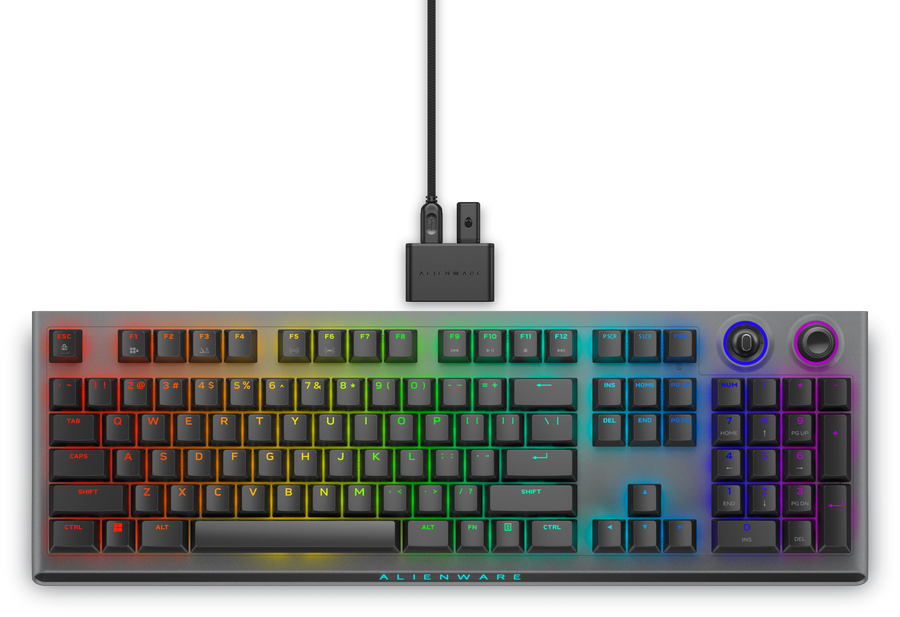Dell Alienware Tri-Modeワイヤレス ゲーミング キーボード AW920Kをレンタルできます。