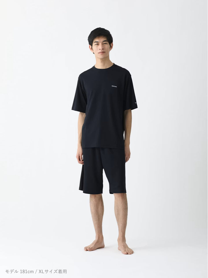 月額4,280円レンタルプラン：BAKUNE スムース 上下セット（半袖Tシャツ・ショートパンツ） リカバリーウェア