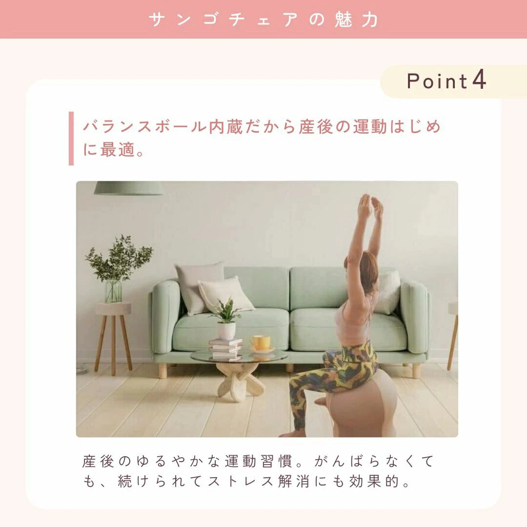 月額2,280円レンタルプラン：エムアンドエム さんごチェア イス