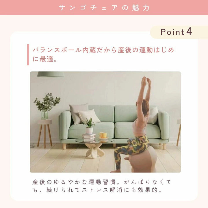 月額2,280円レンタルプラン：エムアンドエム さんごチェア イス