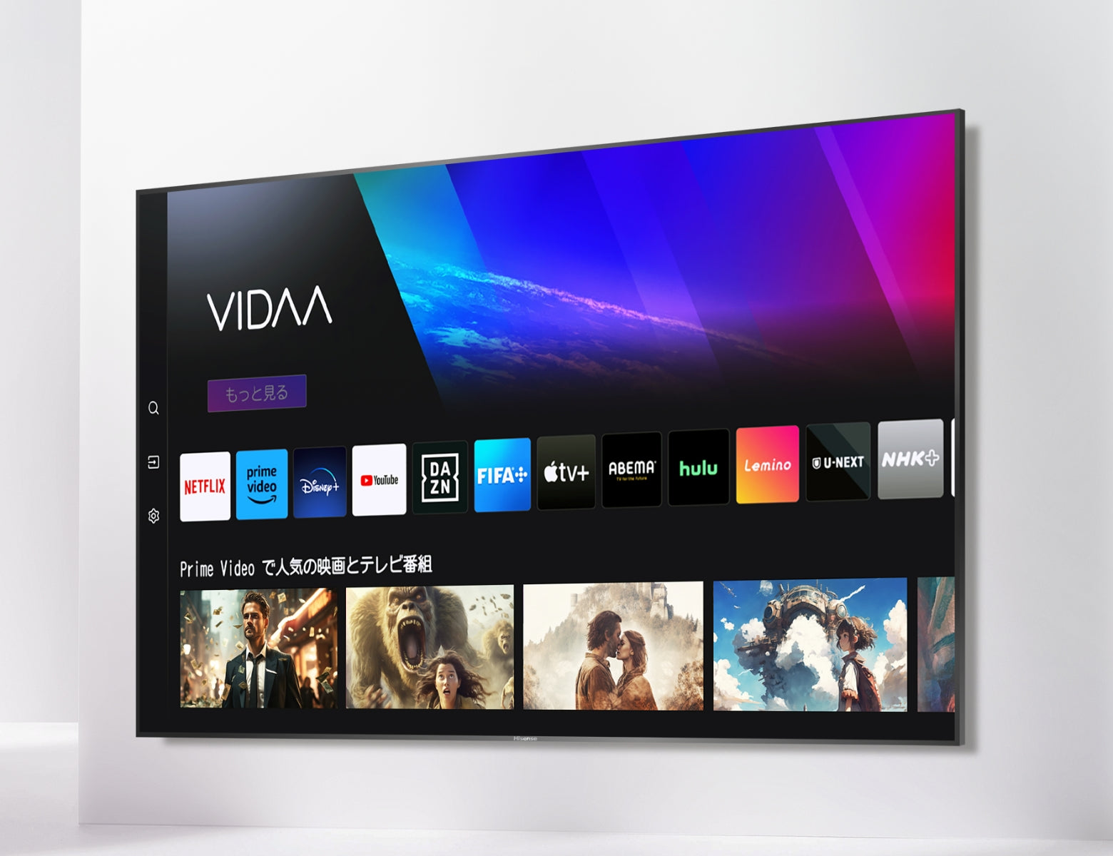 月額2,980円：Hisense 24V型 液晶テレビ 24A4N ブラック – GYMGATE