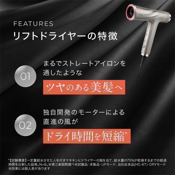 月額5,680円レンタルプラン：ヤーマン リフトドライヤー スマート タッピングアタッチメント付 YJHC2-1